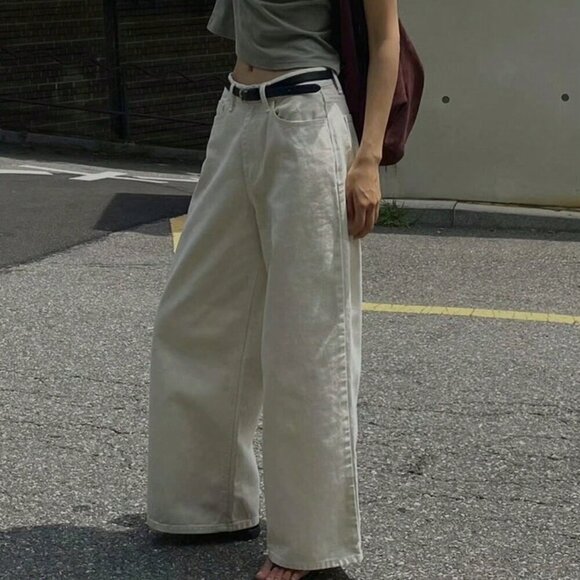 Denim - Beige Casual Women's Denim Jeans